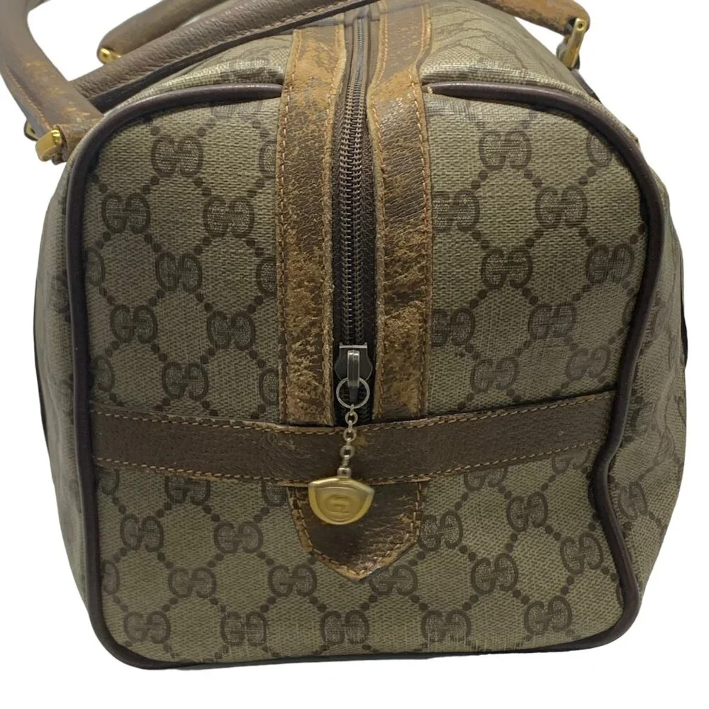 Vintage Gucci‎ Coated Canvas Leather Speedy Handbag **AS IS DAMAGED